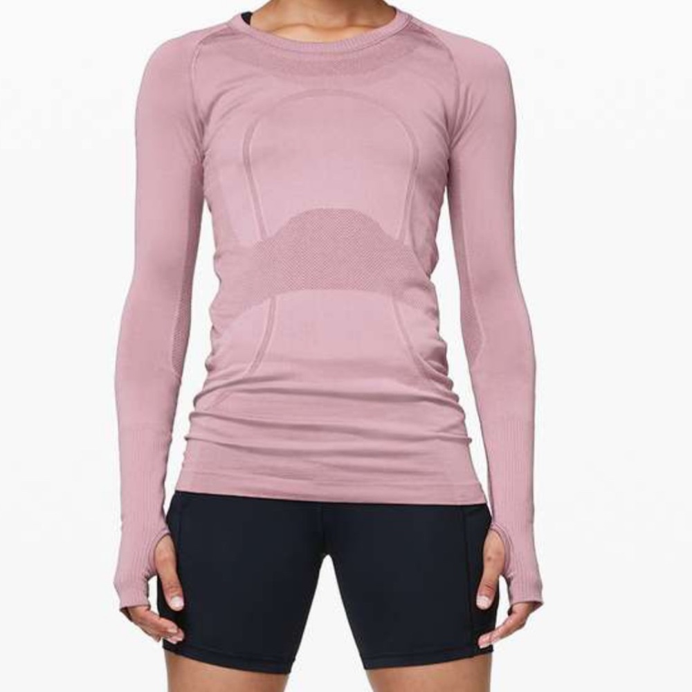 Lululemon Swiftly Tech Long Sleeve - Vintage Mauve- Pink - Size 6 - Excellent - Picture 2 of 11